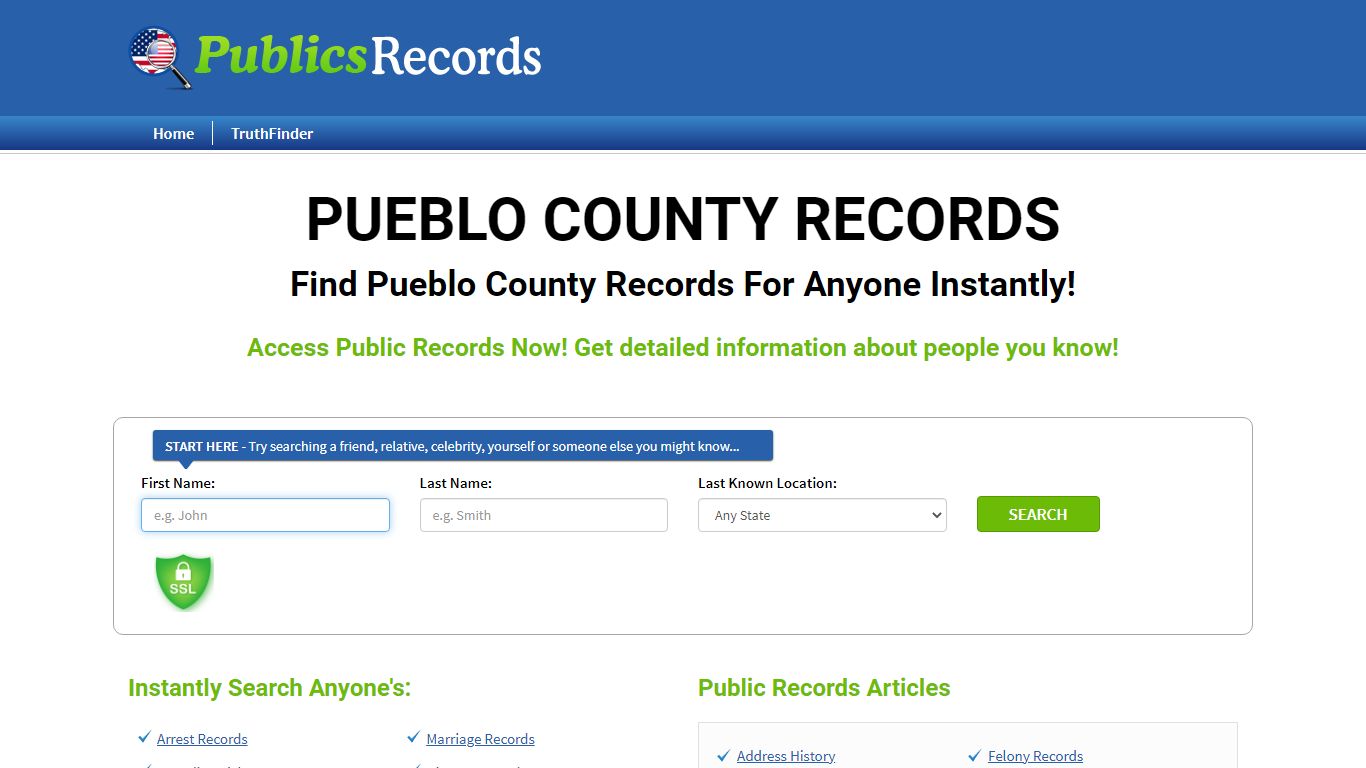 Find Pueblo County Records For Anyone